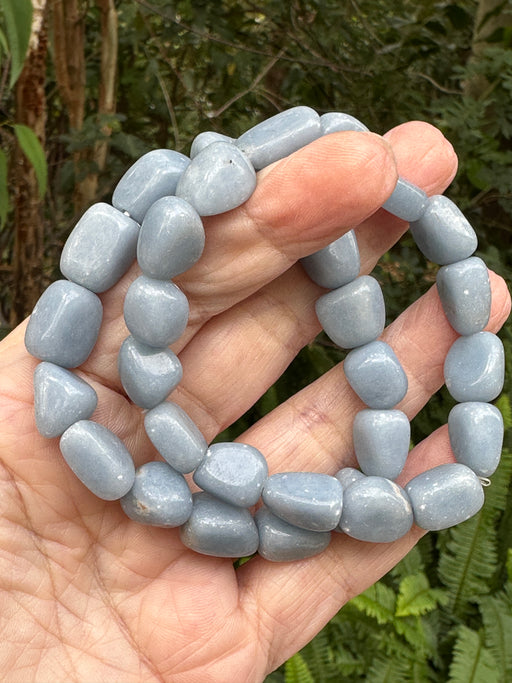 Angelite Bracelet - Rustic Nugget Design