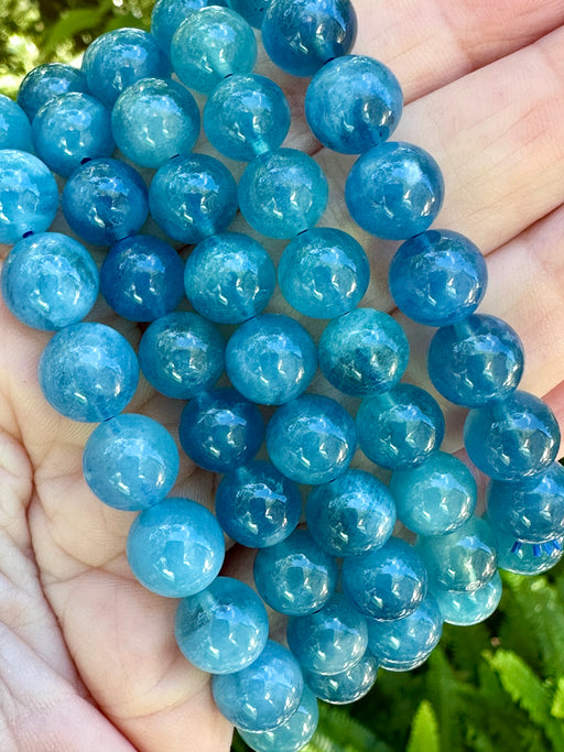 Aquamarine Bead Bracelet