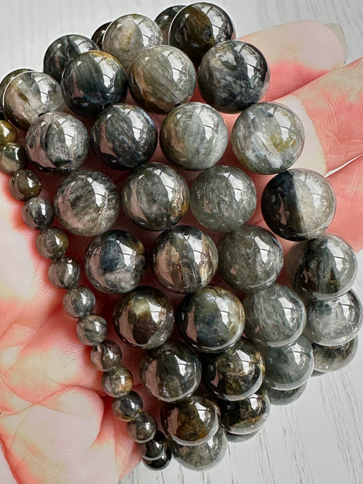 Black Rabbit Hair Bead Bracelet