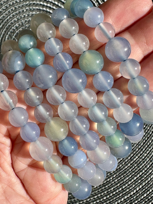 Blue Chalcedony Bead Bracelet