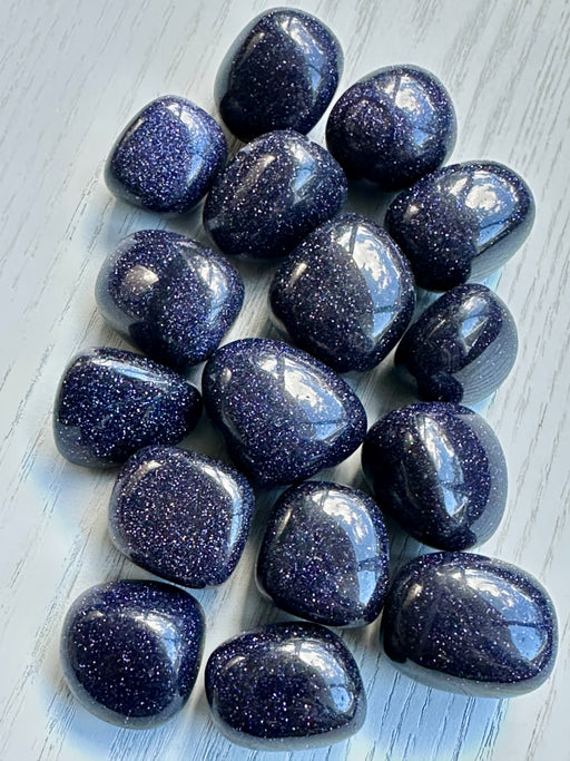 Blue Goldstone Tumbled Stone Crystal