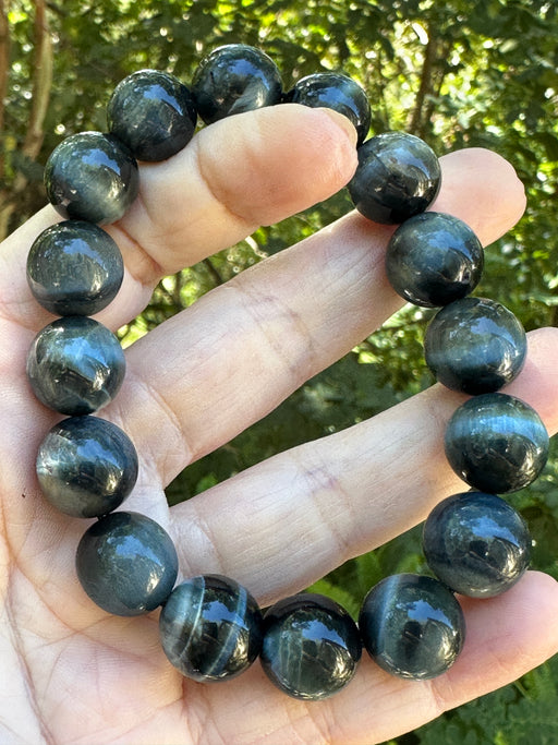 Blue Tigers Eye Bead Bracelet