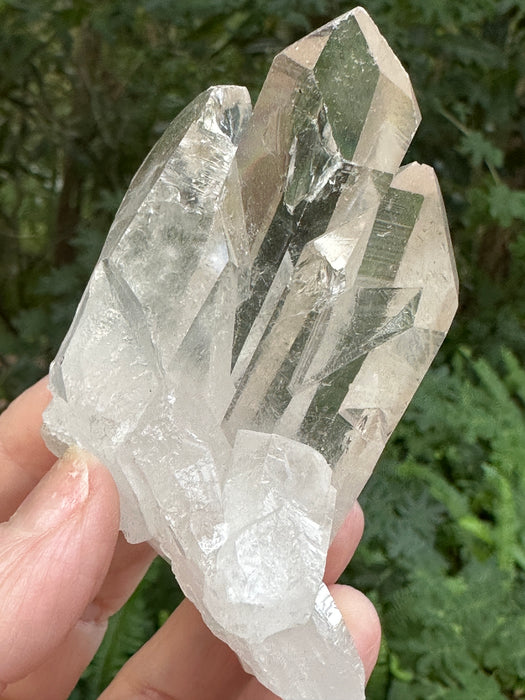 Clear Quartz Point Cluster with natural base