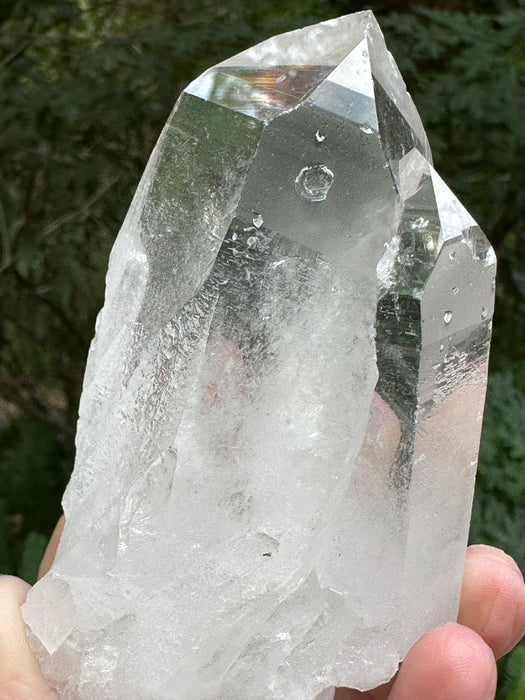 Clear Quartz Point Cluster with natural base