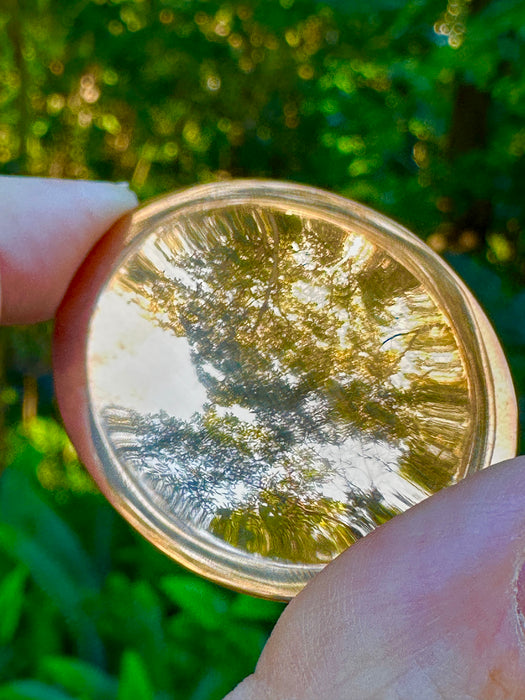 Copper pocket worry stone