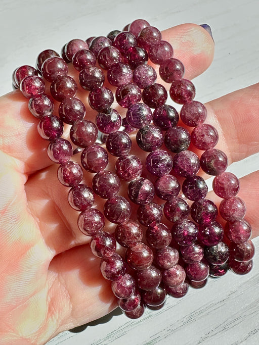 Garnet Bead Bracelet