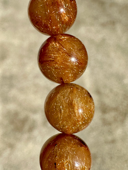 Gold Rutile Bead Bracelet