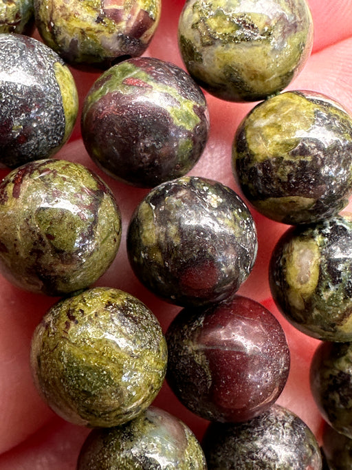 Dragon Bloodstone Bead Bracelet