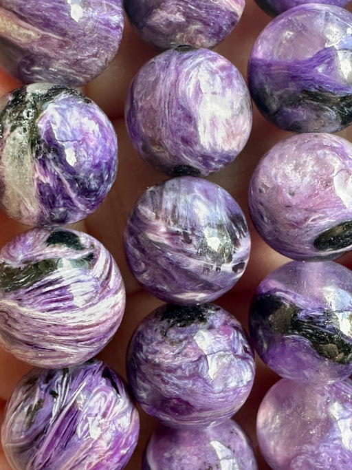 Charoite Crystal Bead Bracelet
