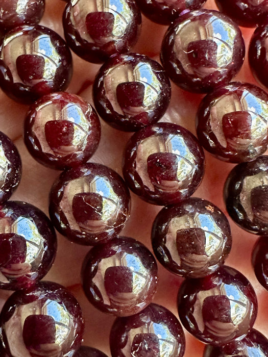 Garnet Bead Bracelet