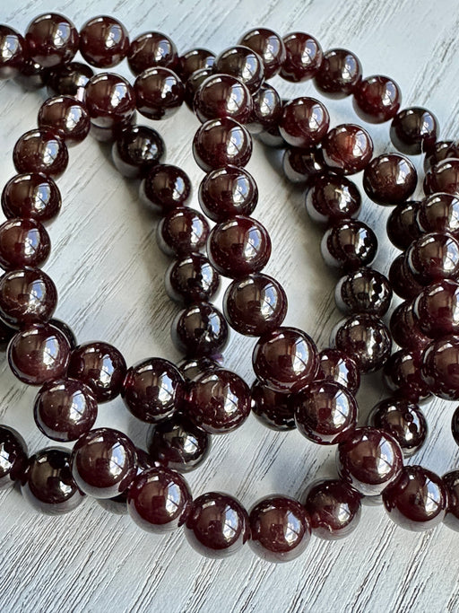 Garnet Bead Bracelet