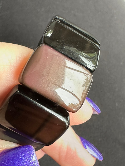 Rainbow Obsidian Rectangle Bracelet