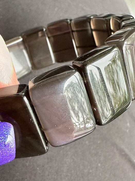 Rainbow Obsidian Rectangle Bracelet