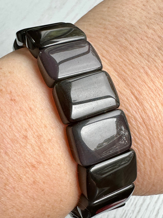 Rainbow Obsidian Rectangle Bracelet