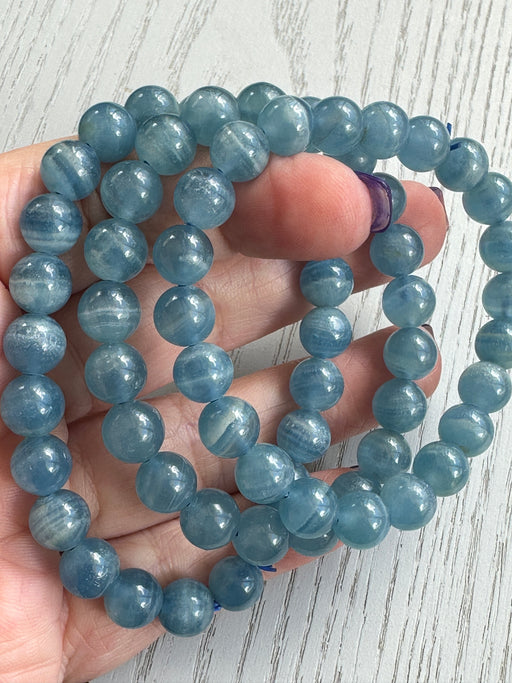 Blue Onyx Bead Bracelet