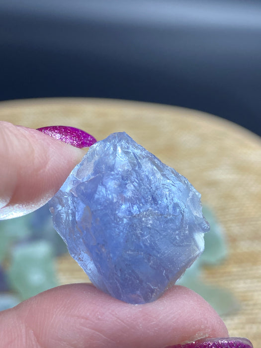 Green Purple Rainbow Fluorite Crystal