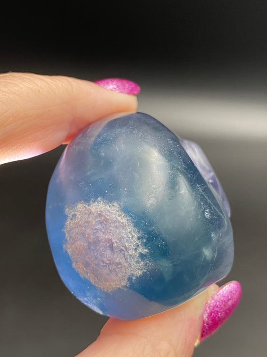 Indigo Fluorite Crystal Skull