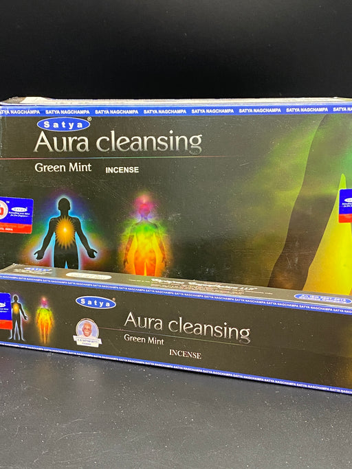 Satya Aura Cleansing Green Mint Incense Sticks