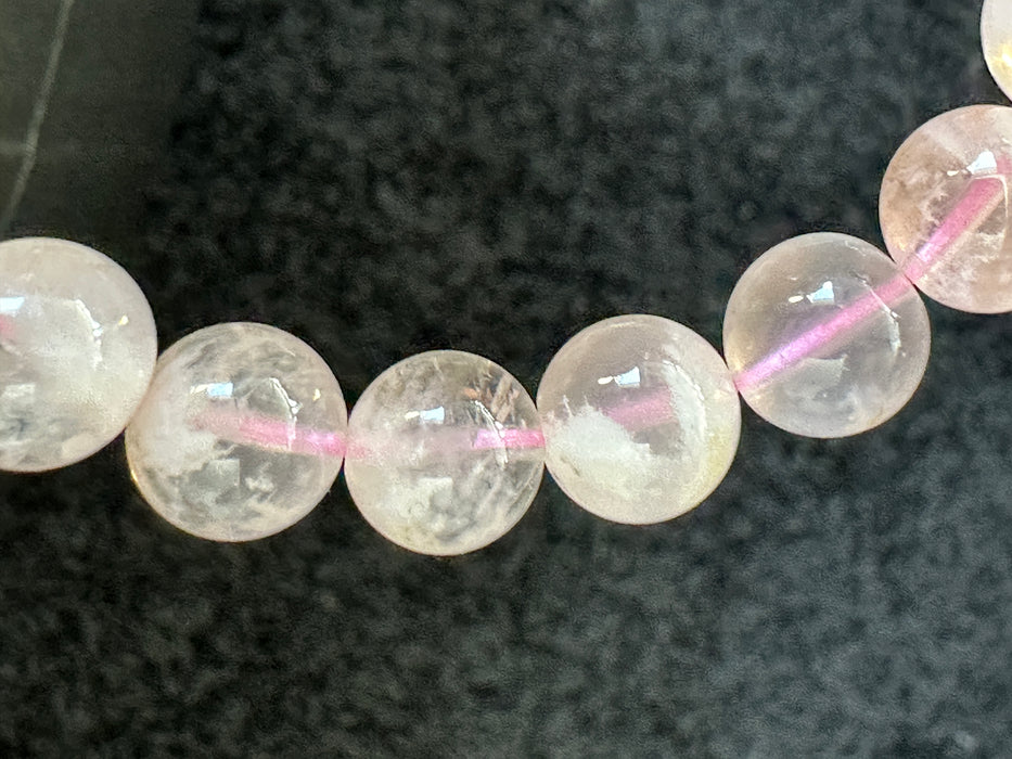 Pink Phantom Ghost Crystal Bead Bracelet