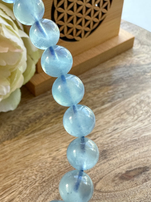 Aquamarine Crystal Bead Bracelet