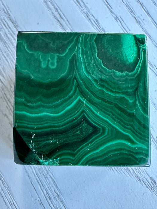 Malachite Crystal Cube