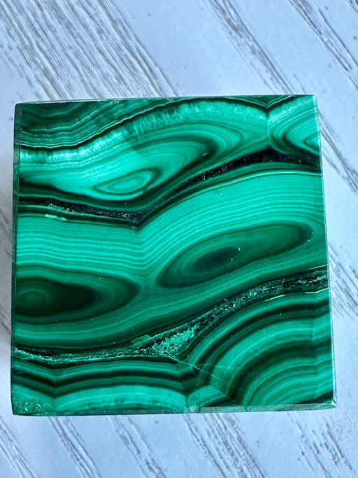 Malachite Crystal Cube
