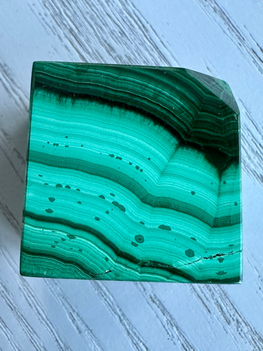 Malachite Crystal Cube