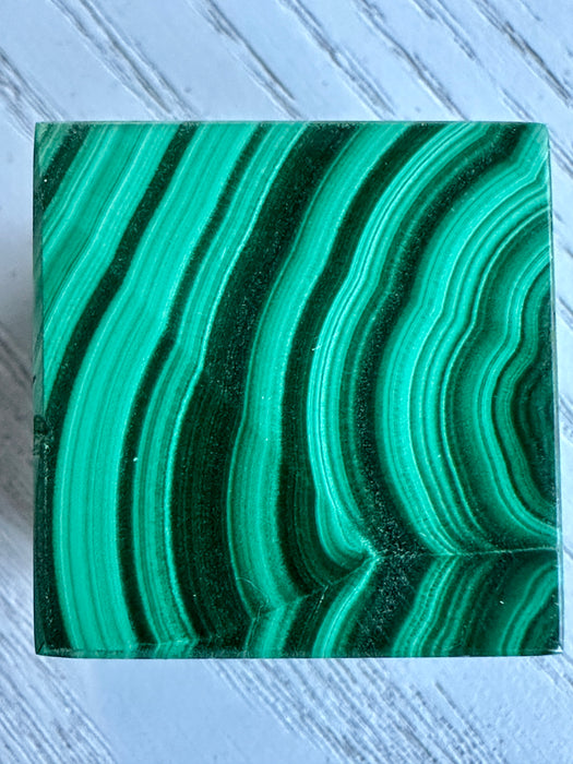 Malachite Crystal Cube