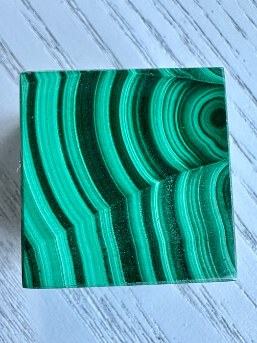 Malachite Crystal Cube