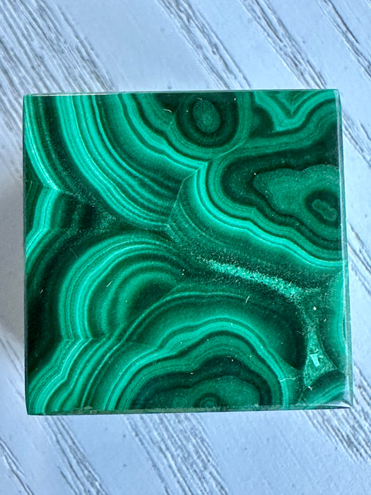 Malachite Crystal Cube
