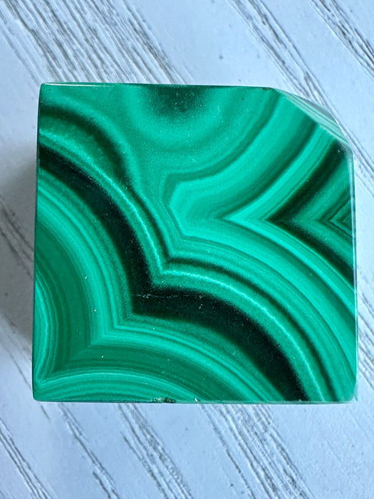 Malachite Crystal Cube