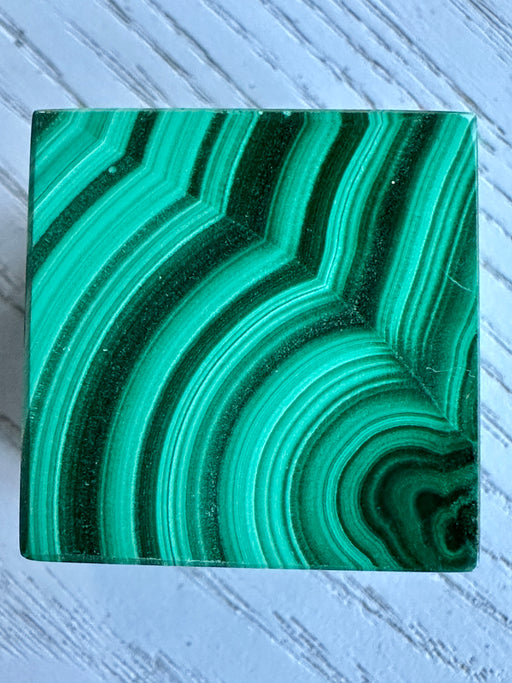 Malachite Crystal Cube