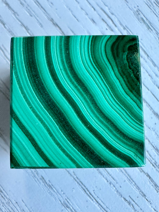 Malachite Crystal Cube