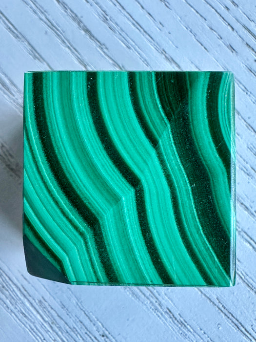 Malachite Crystal Cube