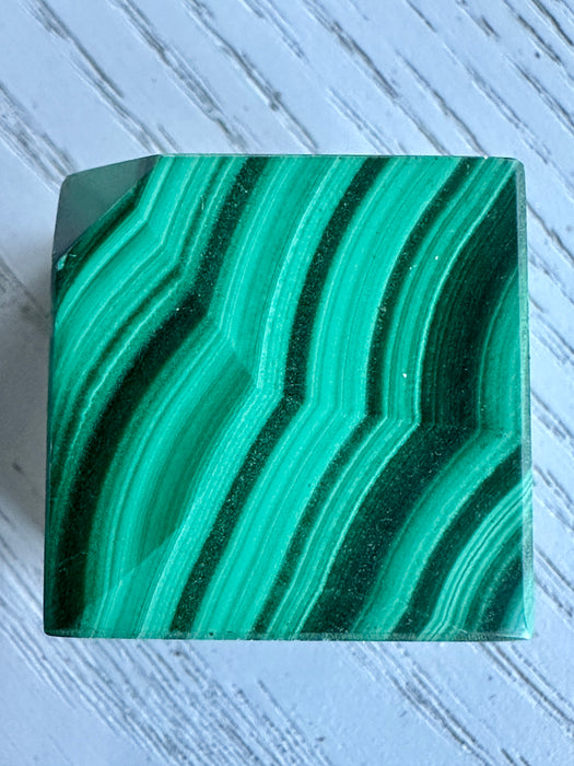Malachite Crystal Cube