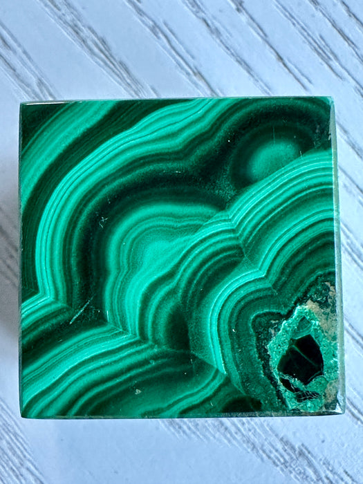 Malachite Crystal Cube