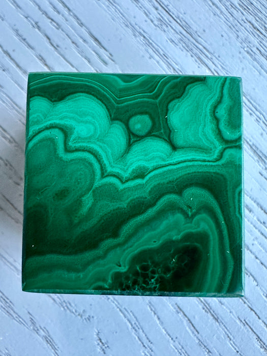 Malachite Crystal Cube