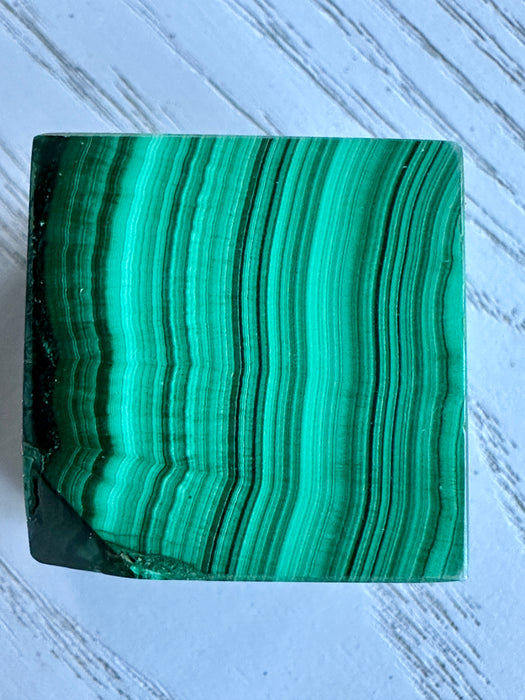 Malachite Crystal Cube