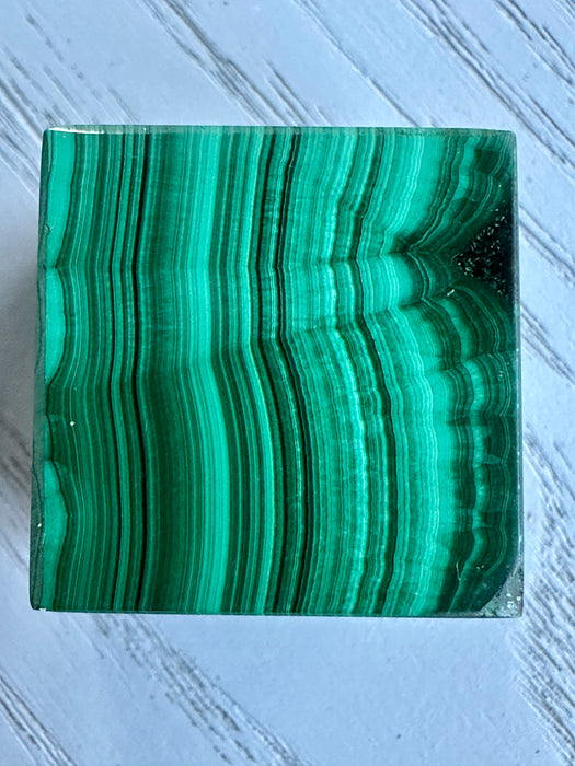 Malachite Crystal Cube