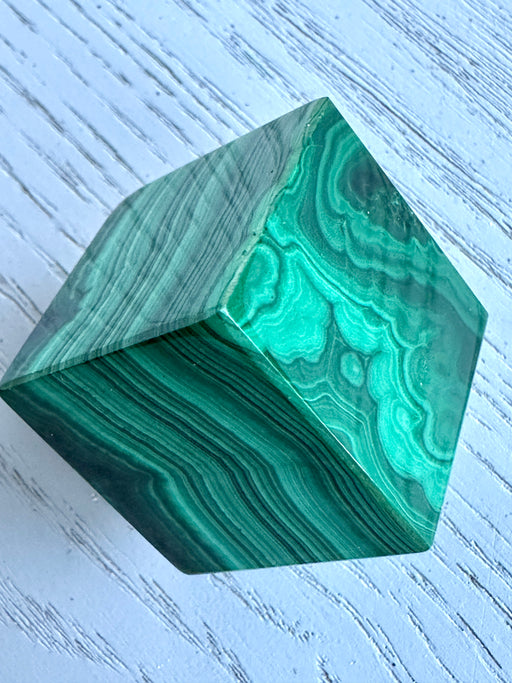 Malachite Crystal Cube