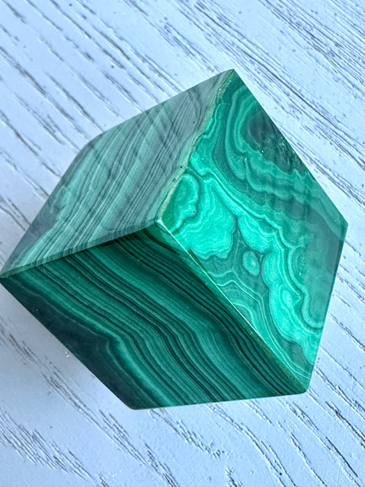 Malachite Crystal Cube