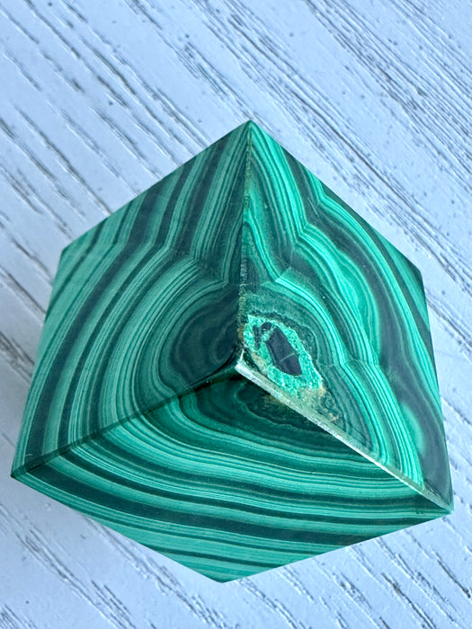 Malachite Crystal Cube