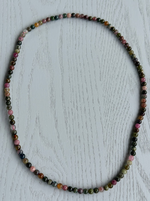 Watermelon Tourmaline 3-Row Bracelet/Necklace