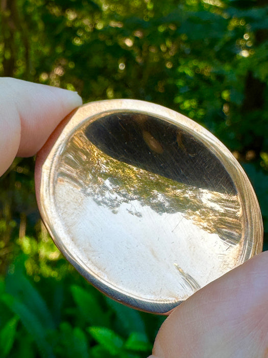 Copper pocket worry stone