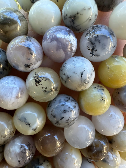 Dendritic Jasper Bead Bracelet - 8mm