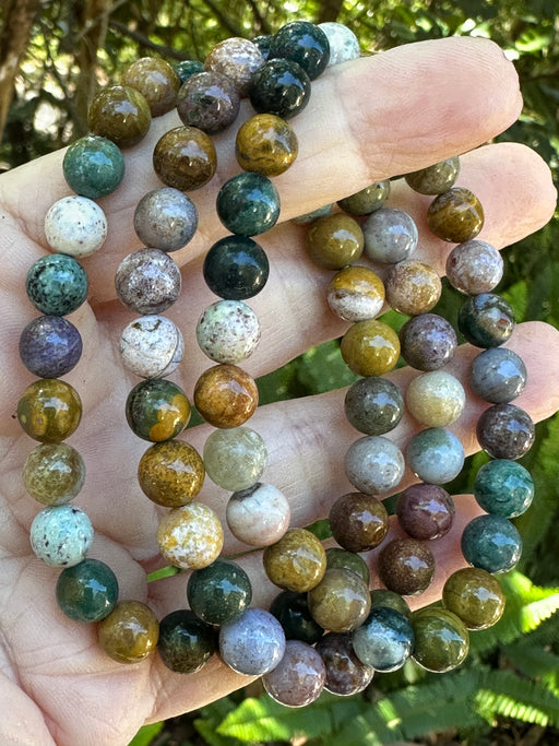 Ocean Jasper Bead Bracelet
