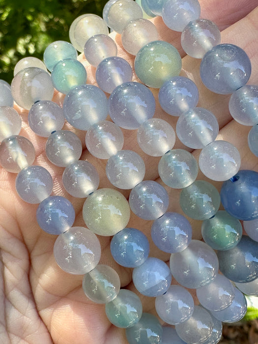 Blue Chalcedony Bead Bracelet