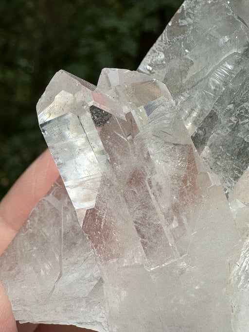 Clear Quartz Point Cluster with natural base