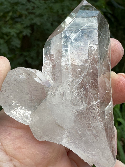 Clear Quartz Point Cluster with natural base