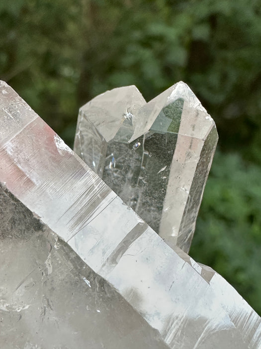 Clear Quartz Point Cluster with natural base